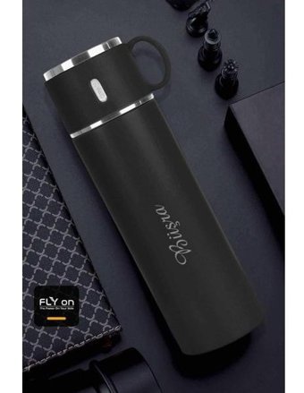 Flyon Look 1526 Paslanmaz Çelik 580 ml Outdoor Matara Termos Siyah
