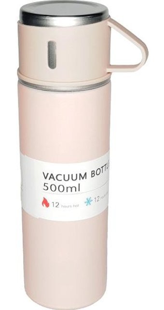By Timur Sus 304 Paslanmaz Çelik 500 ml Outdoor Matara Termos Krem