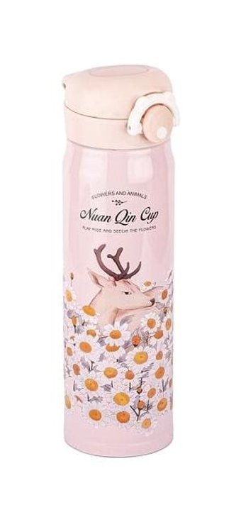 Tantitoni 050-01 Paslanmaz Çelik 500 ml Matara Termos Pembe