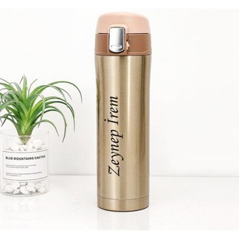 Nrd Life Kişiye Özel Çelik 450 ml Outdoor Matara Termos Altın