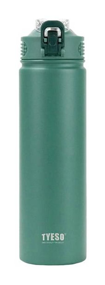 Tyeso Active Color Paslanmaz Çelik 750 ml Pipetli Outdoor Matara Termos Yeşil