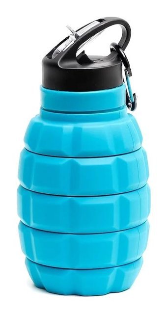 Tcherchı Kamuflaj Paslanmaz Çelik-Silikon 330 ml Pipetli Outdoor Matara Termos Mavi