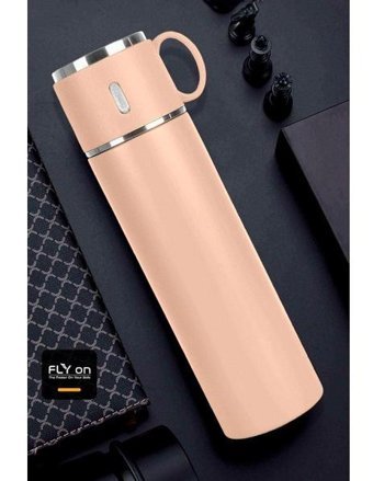Flyon Look Çelik 580 ml Outdoor Matara Termos Pembe