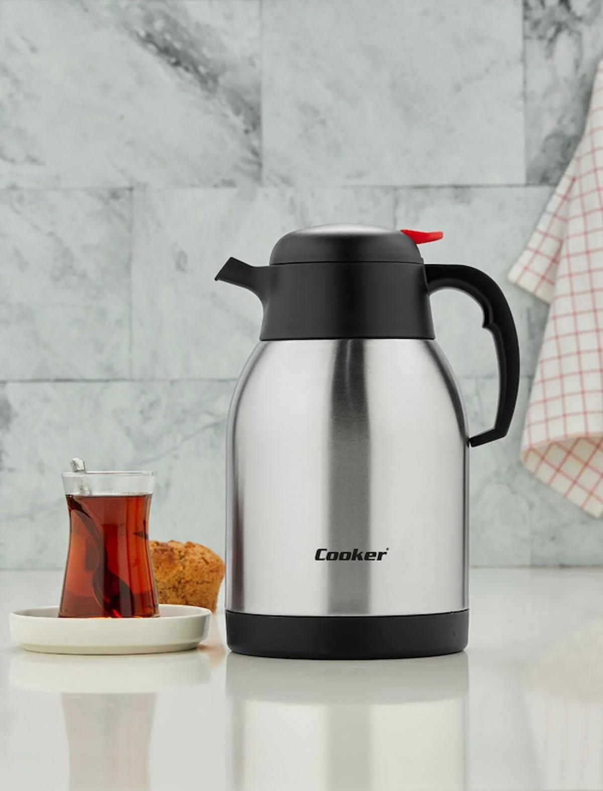 Cooker CKR 2005 Çaydanlık Termos Gümüş