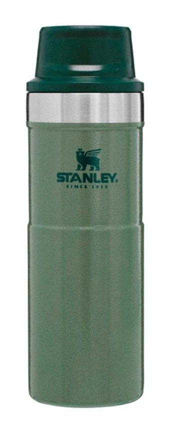 Stanley Classic Trigger-Action Paslanmaz Çelik 470 ml Outdoor Matara Termos Yeşil
