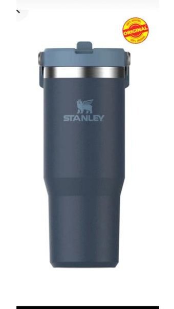 Stanley The Iceflow Flip Straw Paslanmaz Çelik 890 ml Pipetli Outdoor Bardak Termos Lacivert