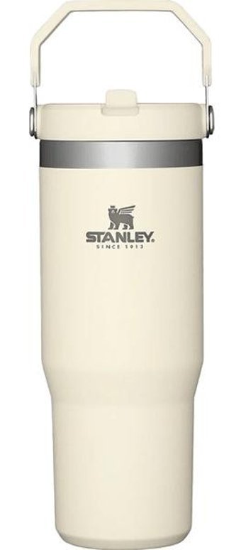 Stanley The Iceflow Flip Straw Paslanmaz Çelik 890 ml Pipetli Outdoor Bardak Termos Bej