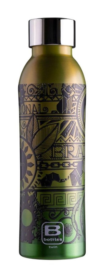 Bugatti Twin Paslanmaz Çelik 500 ml Outdoor Matara Termos Yeşil-Siyah