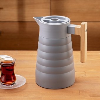 Emsan Emboss Paslanmaz Çelik 5 lt Çaydanlık Termos Gri