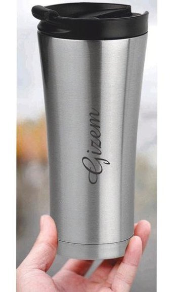 Flyon Look Kişiye Özel Paslanmaz Çelik 500 ml Outdoor Matara Termos İnox