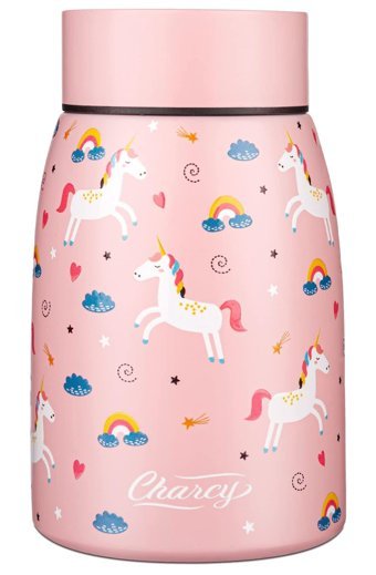 Charcy Paslanmaz Çelik 414 ml Bebek Termos Pembe