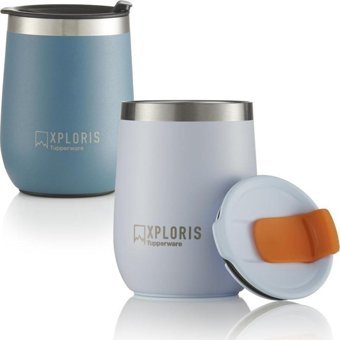 Tupperware Xploris Paslanmaz Çelik 230 ml Outdoor Bardak Termos Açık Mavi