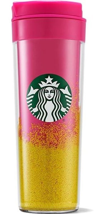 Starbucks 11142608 Plastik 473 ml Bardak Termos Pembe - Sarı