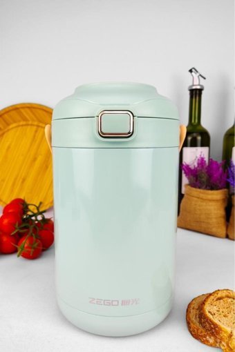 Cooker YK 1412 Paslanmaz Çelik 2 lt Outdoor Yemek Termos Yeşil