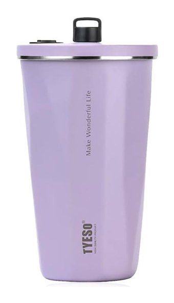 Tyeso Crush Tumbler Paslanmaz Çelik 600 ml Outdoor Matara Termos Mor