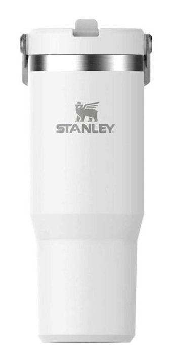 Stanley The Iceflow Flip Straw Paslanmaz Çelik 890 ml Pipetli Outdoor Bardak Termos Beyaz