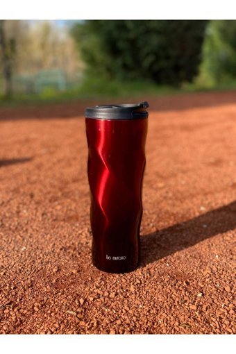 Le Murano Cırcular Çelik 500 ml Outdoor Matara Termos Kırmızı
