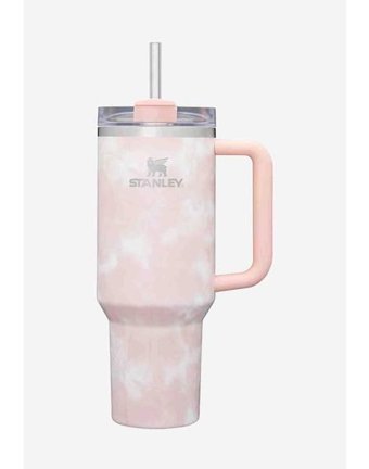 Stanley Quencher H2.0 Flowstate Paslanmaz Çelik 1.18 lt Pipetli Outdoor Bardak Termos Beyaz-Pembe
