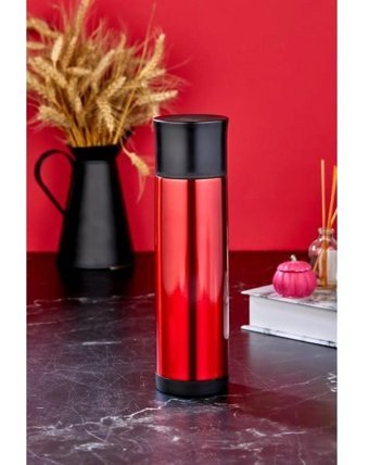 Cooker CKR 2022 Paslanmaz Çelik 750 ml Outdoor Matara Termos Kırmızı
