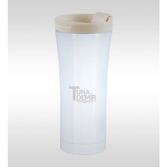 Bk Kişiye Özel 784 Paslanmaz Çelik 450 ml Outdoor Matara Termos Beyaz