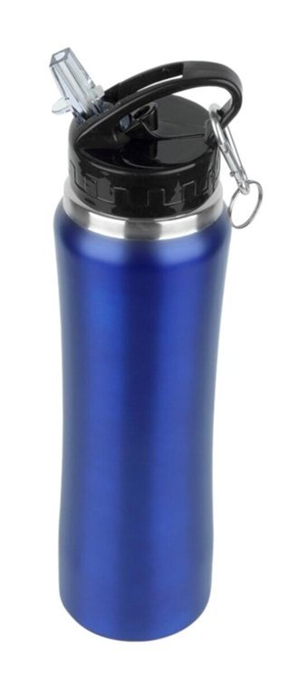 Teknotrust Metal-Çelik 750 ml Pipetli Outdoor Matara Termos Mavi