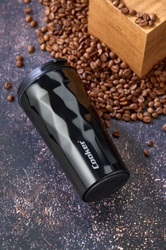 Cooker CKR 2048 Paslanmaz Çelik 350 ml Outdoor Matara Termos Siyah