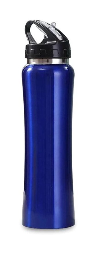 Baylar Paslanmaz Çelik 500 ml Pipetli Outdoor Matara Termos Koyu Mavi