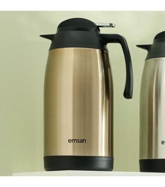 Emsan New Vega Paslanmaz Çelik 2.1 lt Matara Termos Gold