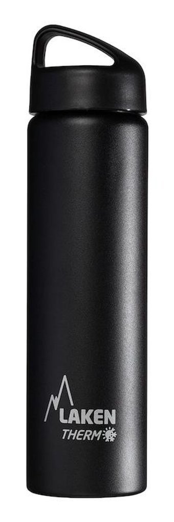 Laken Klasik Çelik 750 ml Outdoor Matara Termos Siyah