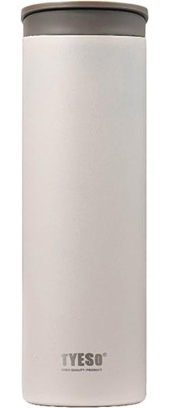 Tyeso Flat Paslanmaz Çelik 500 ml Outdoor Matara Termos Krem