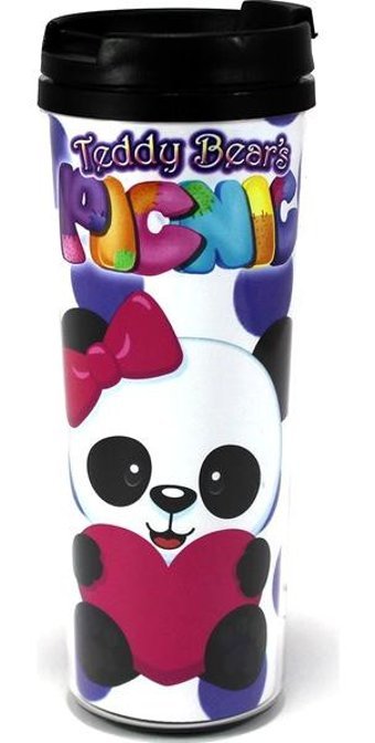 Modaroma Teddy Bears Picnic Plastik 380 ml Outdoor Bardak Termos Çok Renkli