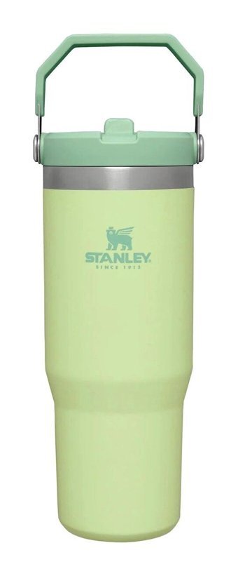 Stanley The Iceflow Flip Straw Paslanmaz Çelik 890 ml Pipetli Outdoor Bardak Termos Sarı-Yeşil