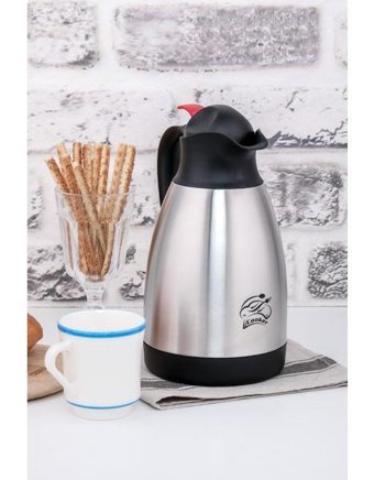 Cooker CKR-2031 Paslanmaz Çelik 1.5 lt Çaydanlık Termos Gümüş