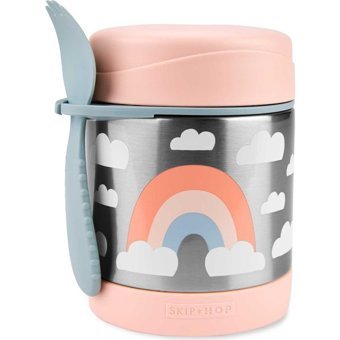 Skip Hop Spark Style Gökkuşağı Paslanmaz Çelik 325 ml Yemek Termos Pembe