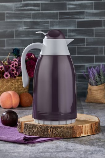 Cooker Cam 1.3 lt Çaydanlık Termos Gri - Mor