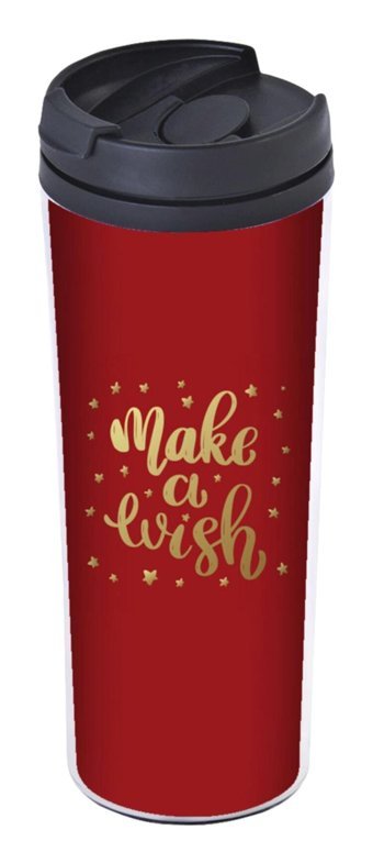 Allmug Make A Wish Plastik 380 ml Outdoor Matara Termos Kırmızı