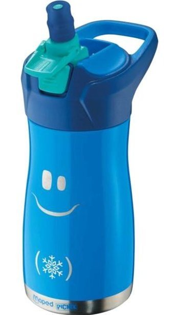 Maped 872403 Paslanmaz Çelik 350 ml Pipetli Matara Termos Mavi