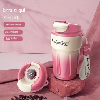 Ikkb Paslanmaz Çelik 350 ml Outdoor Matara Termos Kırmızı