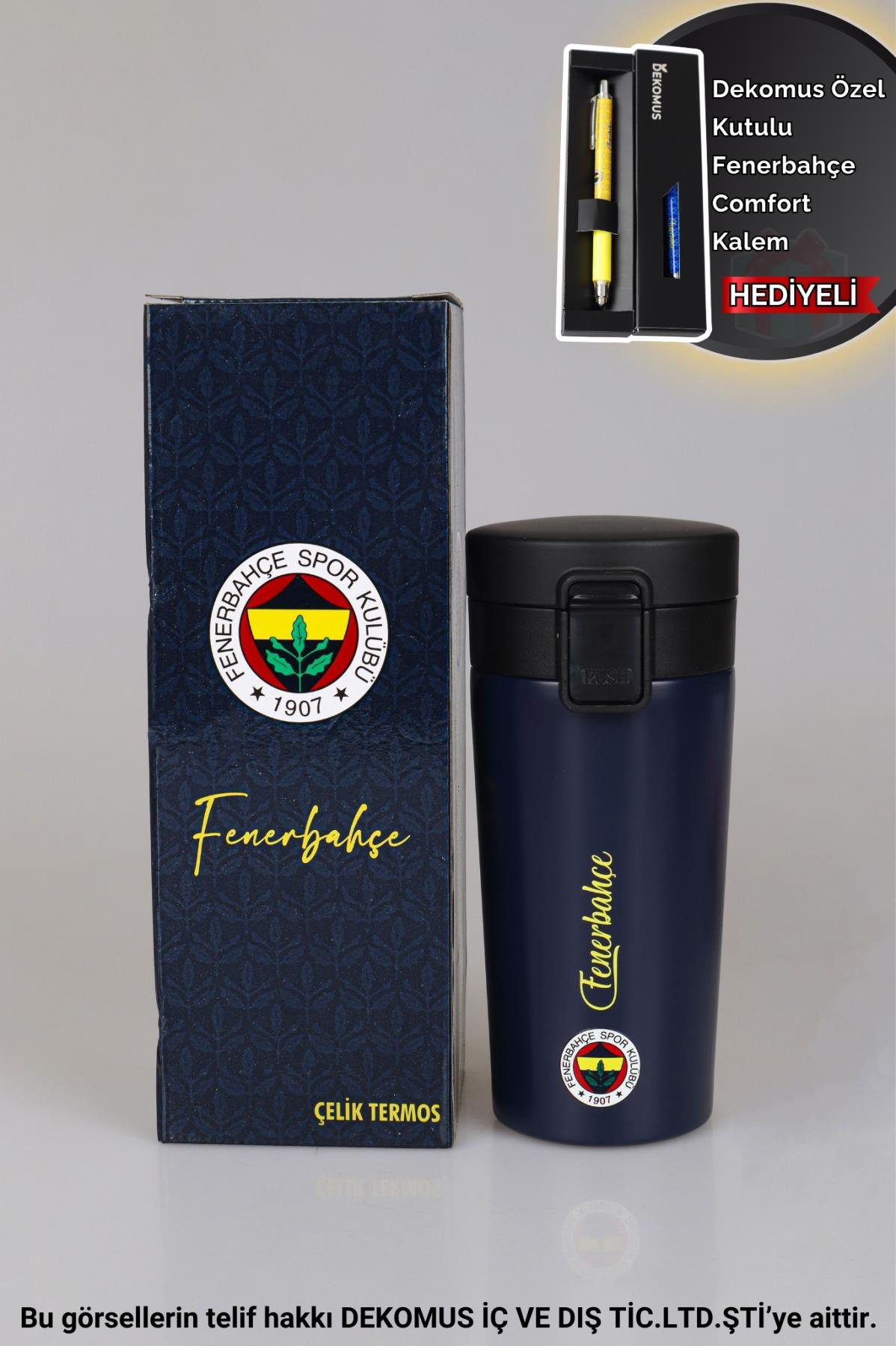 Dekomus Fenerbahçe Matara Termos Lacivert