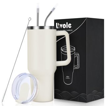 Livole Paslanmaz Çelik 650 ml Pipetli Outdoor Bardak Termos Beyaz