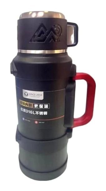 Cooker YK 1422 Paslanmaz Çelik 2 lt Outdoor Bardak Termos Siyah