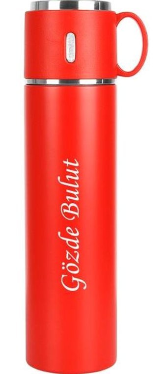 Nrd Life Kişiye Özel Paslanmaz Çelik 580 ml Outdoor Matara Termos Kırmızı