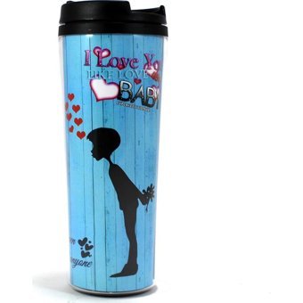 Modaroma Like Love Baby Plastik 380 ml Outdoor Bardak Termos Çok Renkli