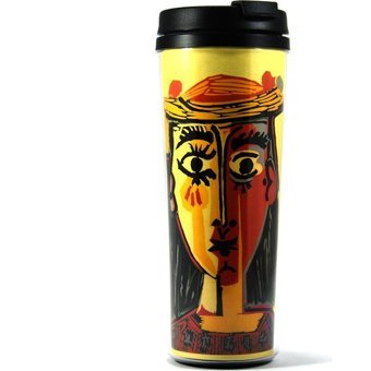 Modaroma Picasso Şapkalı Kız Plastik 380 ml Outdoor Bardak Termos Çok Renkli