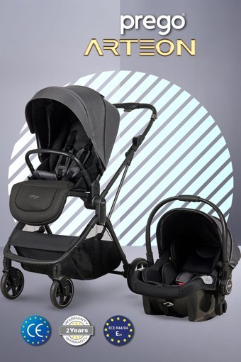 Prego Arteon Çift Yönlü Katlanabilir Tek Elle Kapanan 360 Derece Dönen Travel Sistem Bebek Arabası