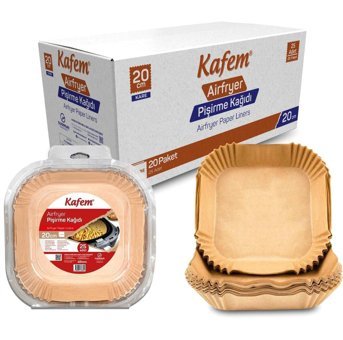 Kafem 20 cm Kare Aifryer Pişirme Kağıdı 20x25 Adet