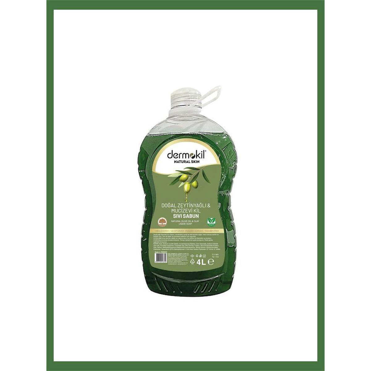 Dermokil Natural Skin Zeytinyağlı Organik Tekli Sıvı Sabun 4 lt