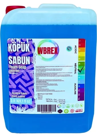 Wbrex Gliserinli Okyanus Nemlendiricili Tekli Köpük Sabun 5 lt