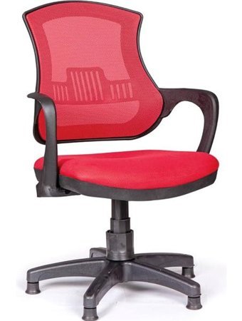 Bubu Home Canelit 3407 Kolçaklı Dönerli Kırmızı Çalışma Sandalyesi