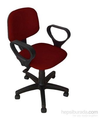 Türksit Eko Kolçaklı Dönerli Bordo Çalışma Sandalyesi